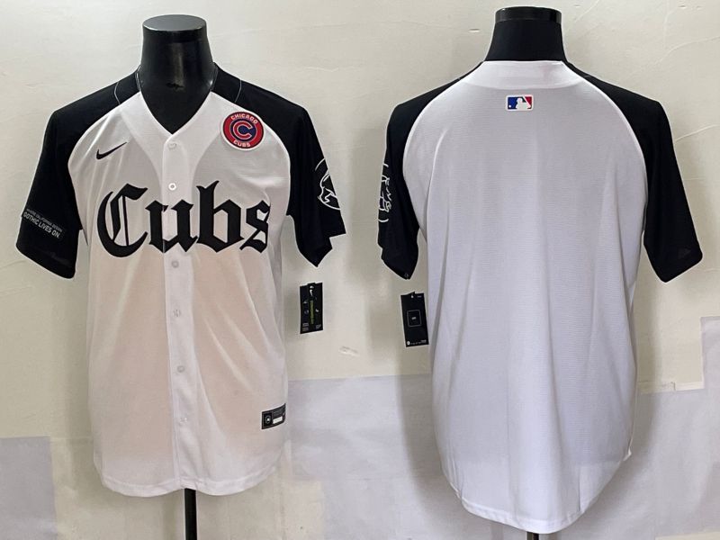 Men 2025 Chicago Cubs Blank White black Five generations Joint Name Nike MLB Jersey style 51